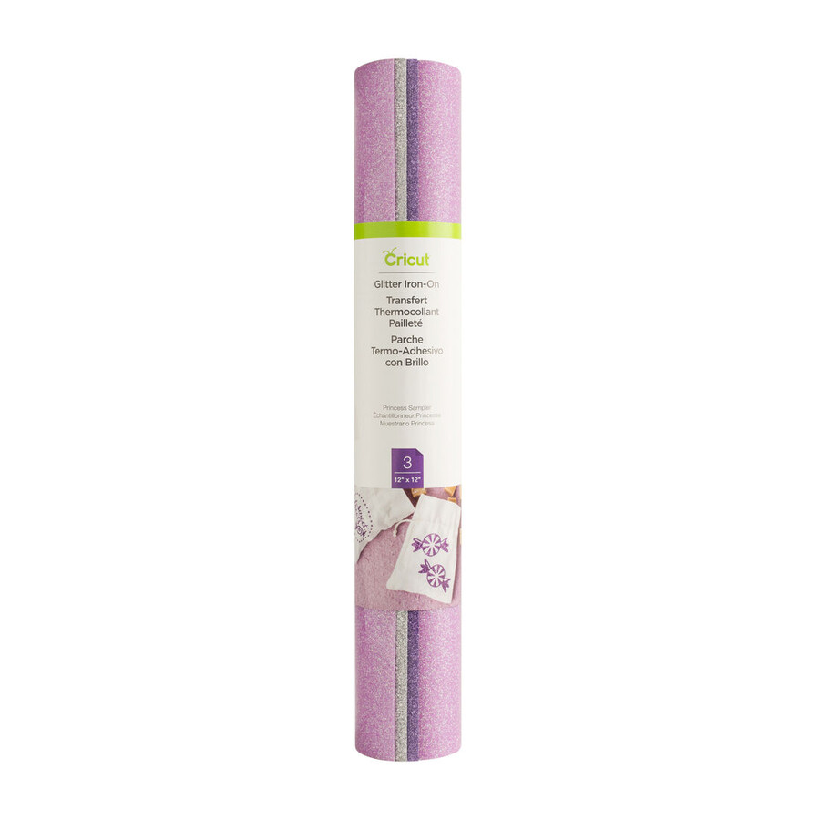 glitter iron-on sampler princess