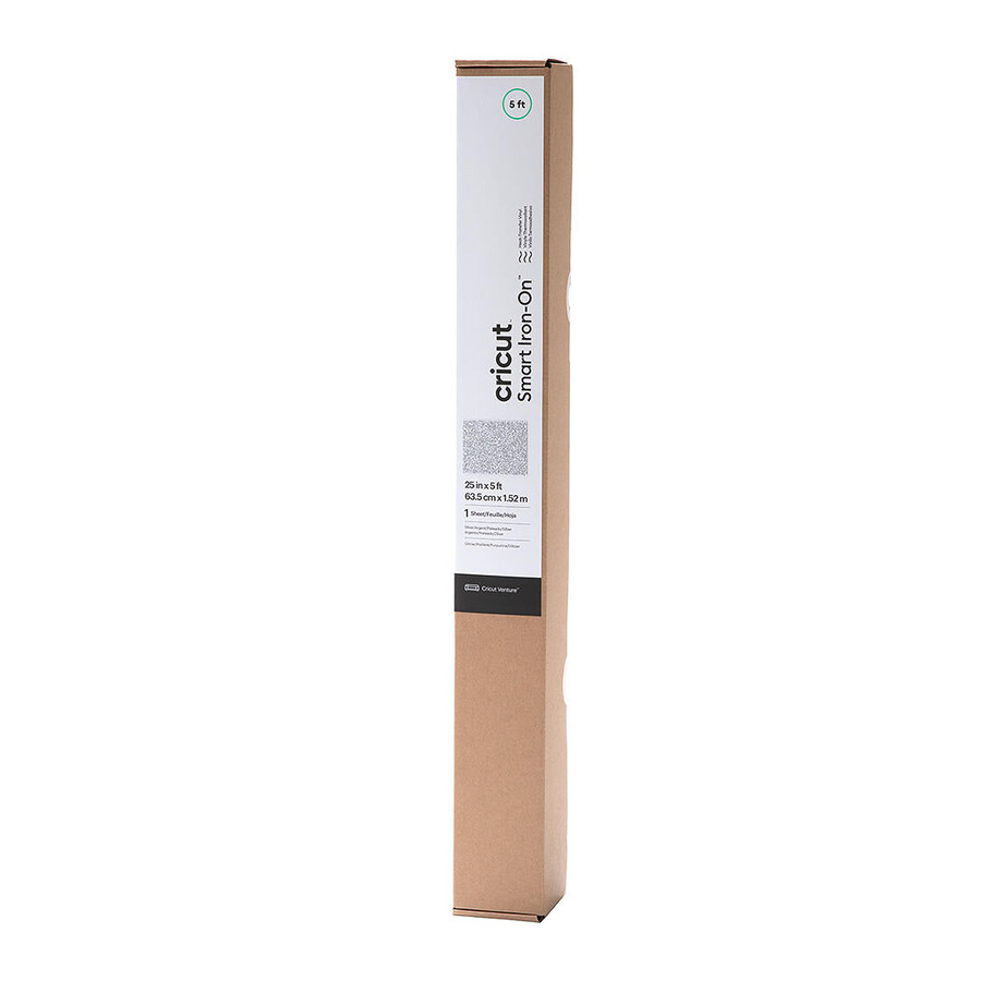 smart iron-on glitter silver 5 ft