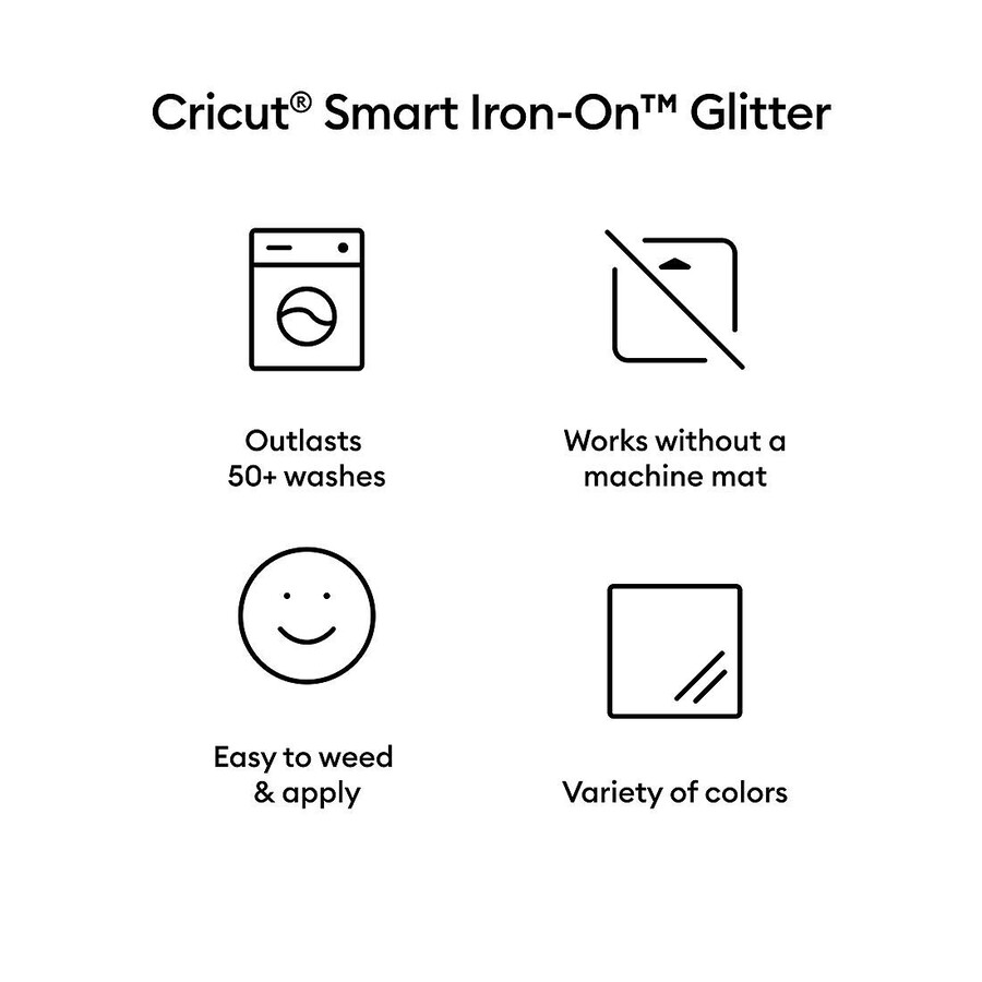 smart iron-on glitter silver 5 ft