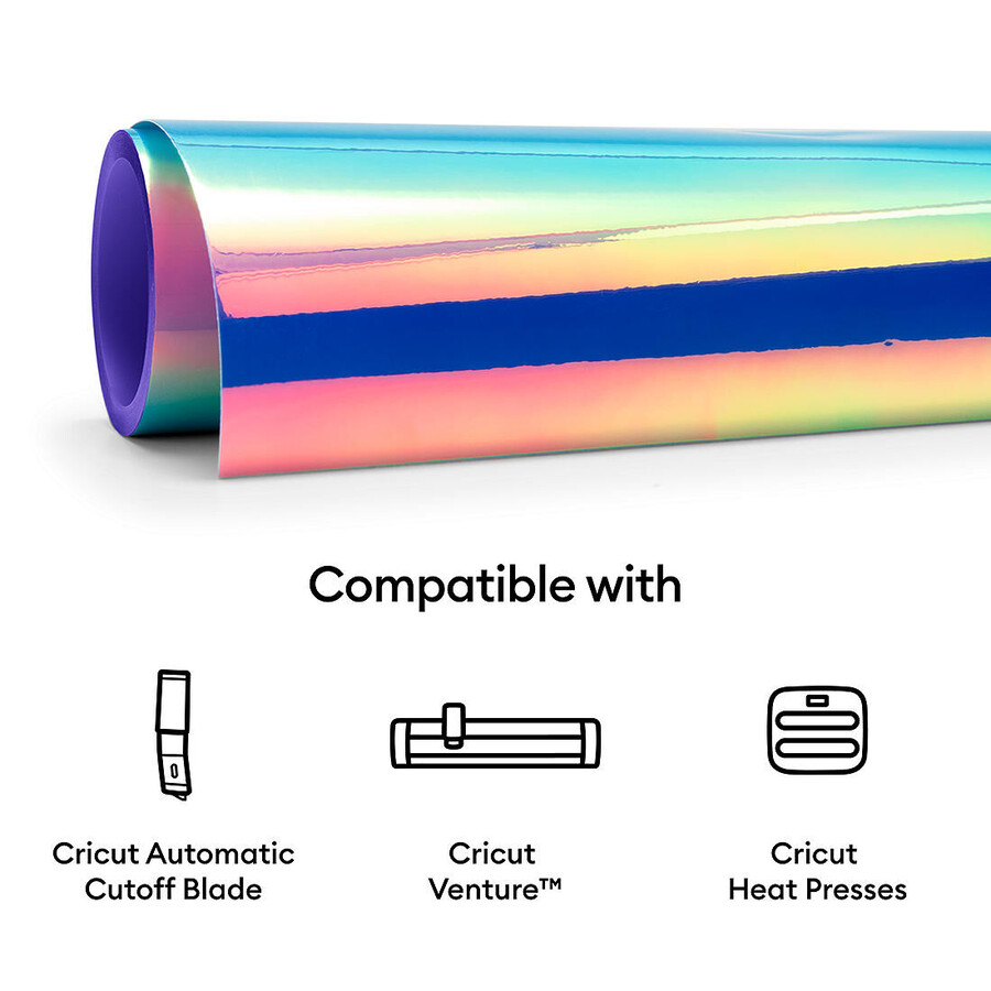 smart iron-on holographic 25 in x 5 ft
