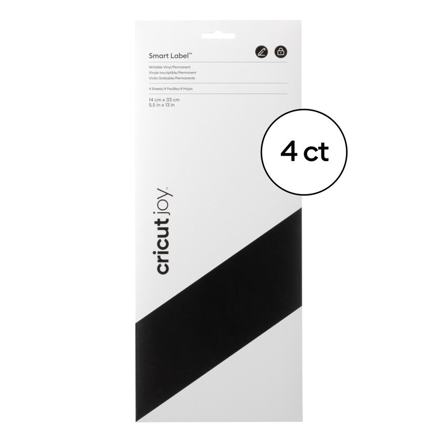cricut joy smart label writable vinyl – permanent black