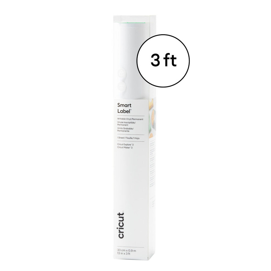 smart label writable vinyl – permanent white 3 ft