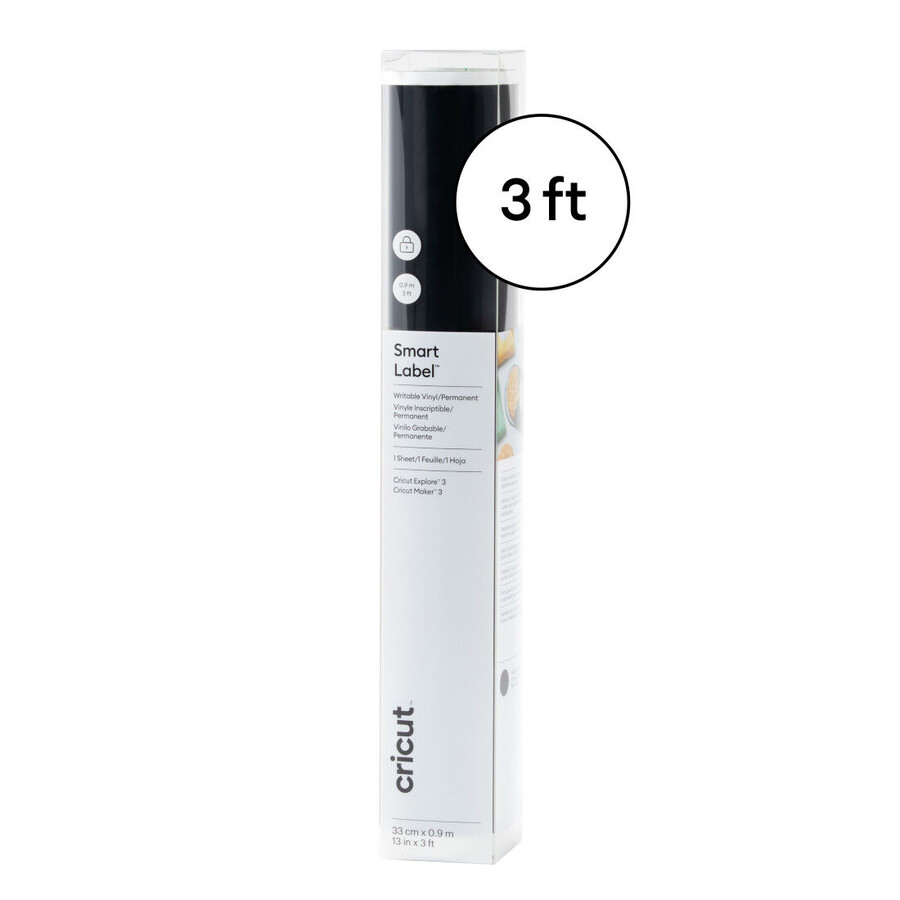 smart label writable vinyl – permanent black 3 ft