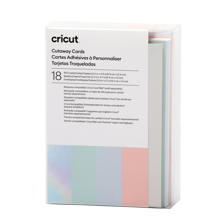 cutaway cards pastel sampler - r10 18 ct