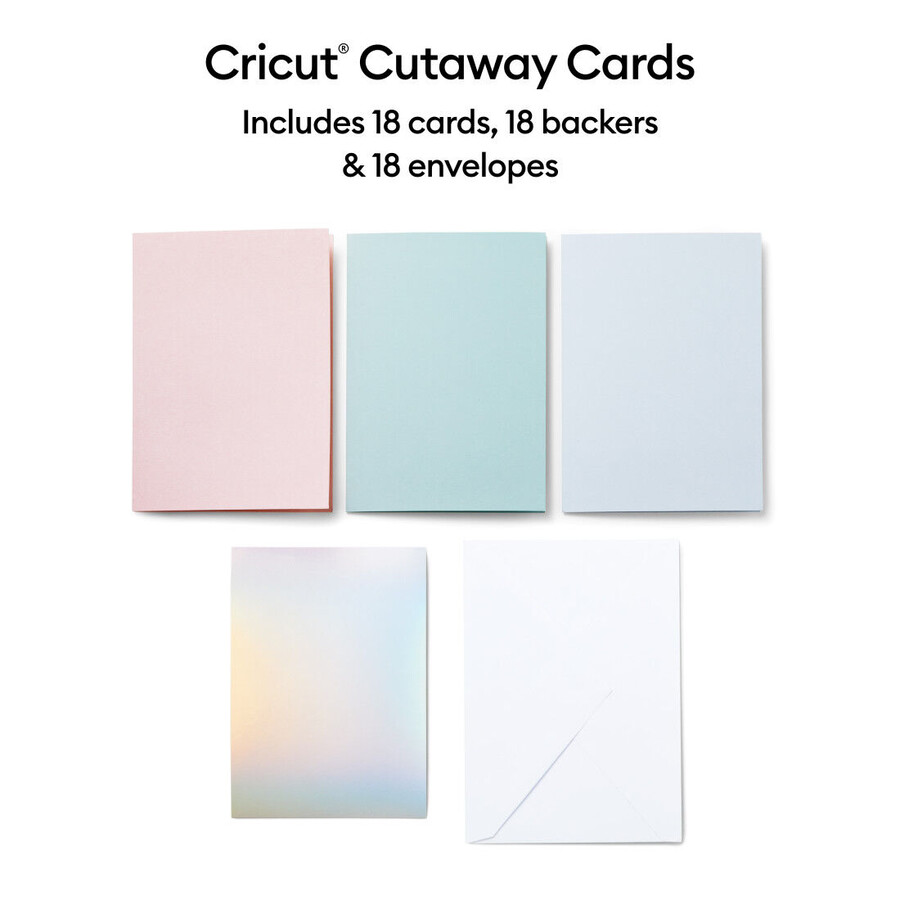 cutaway cards pastel sampler - r10 18 ct