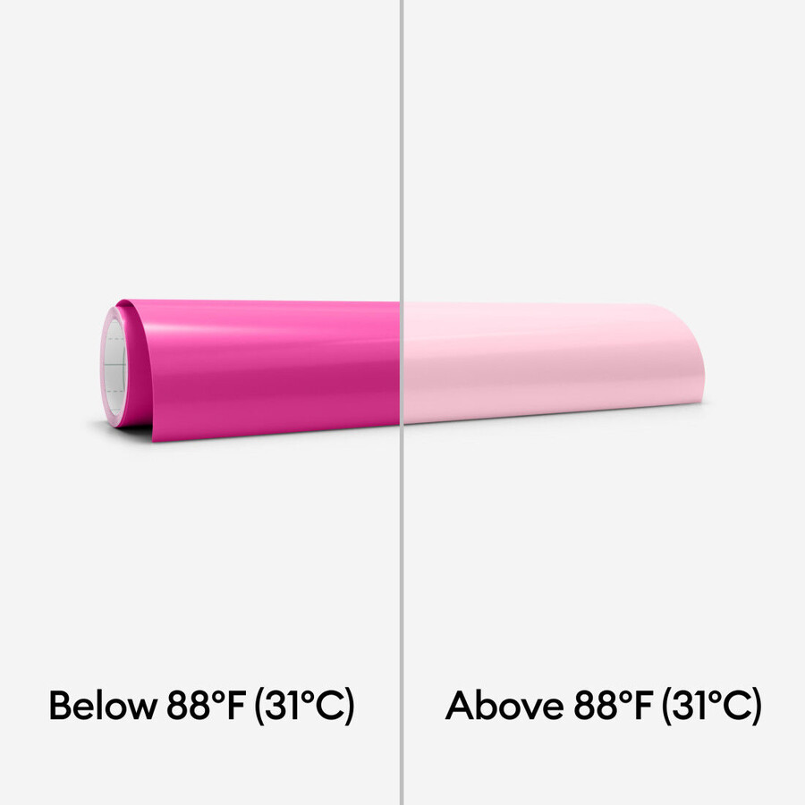 heat-activated color-changing vinyl – permanent magenta - light pink