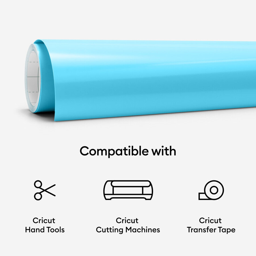cold-activated color-changing vinyl – permanent light blue - turquoise