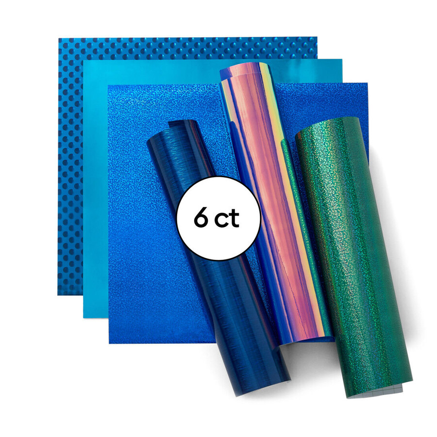 holographic vinyl blue sampler - permanent 6 ct
