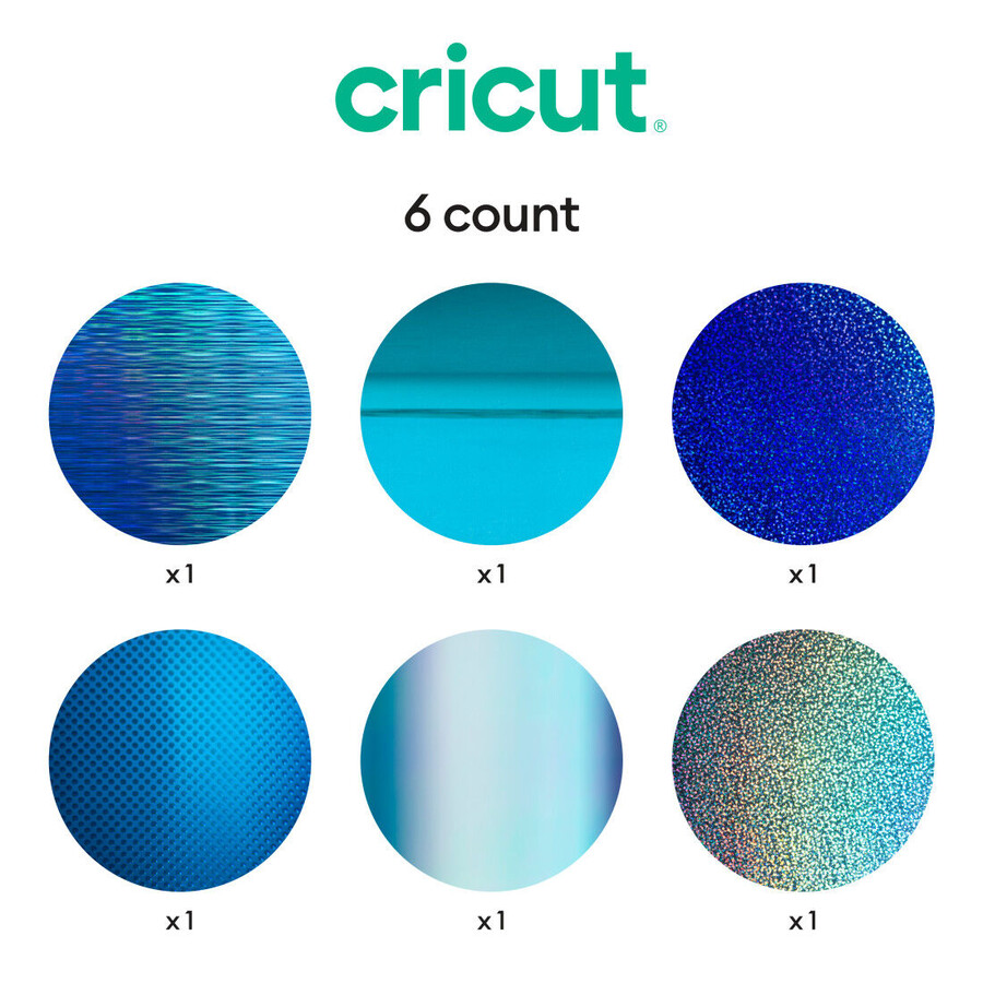 holographic vinyl blue sampler - permanent 6 ct