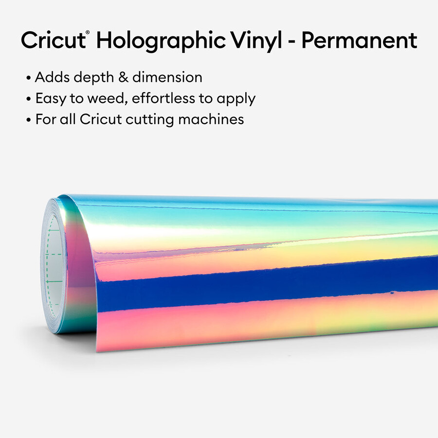 holographic vinyl – permanent 15 ft blue