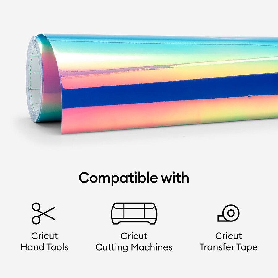holographic vinyl – permanent 15 ft blue