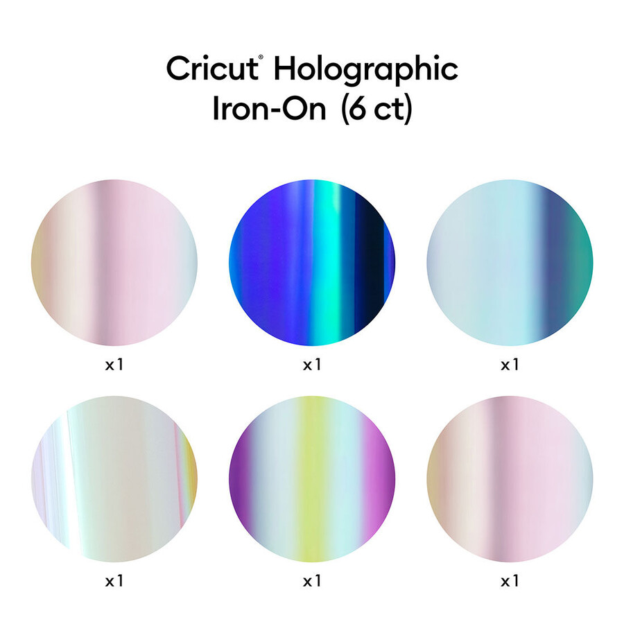 holographic iron-on sampler ultimate 6 ct