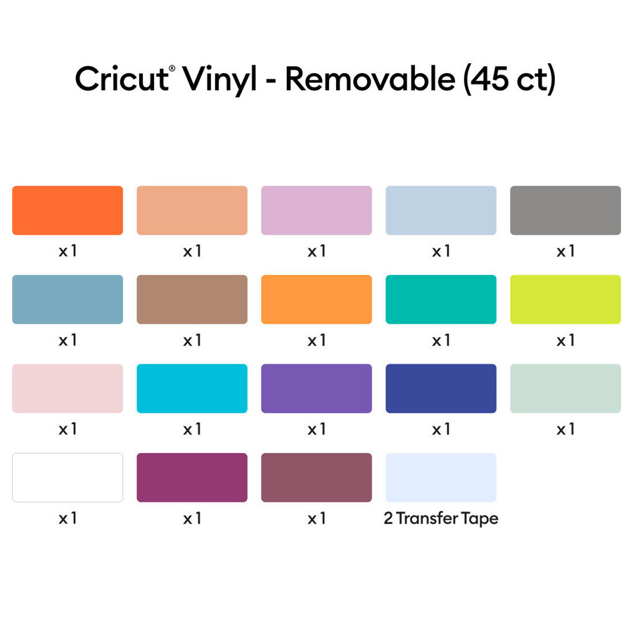 vinyl everything sampler - removable 45 ct