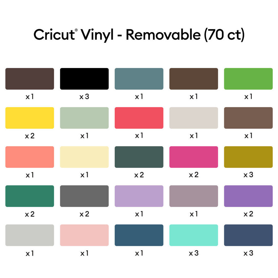 vinyl ultimate sampler - removable 70 ct