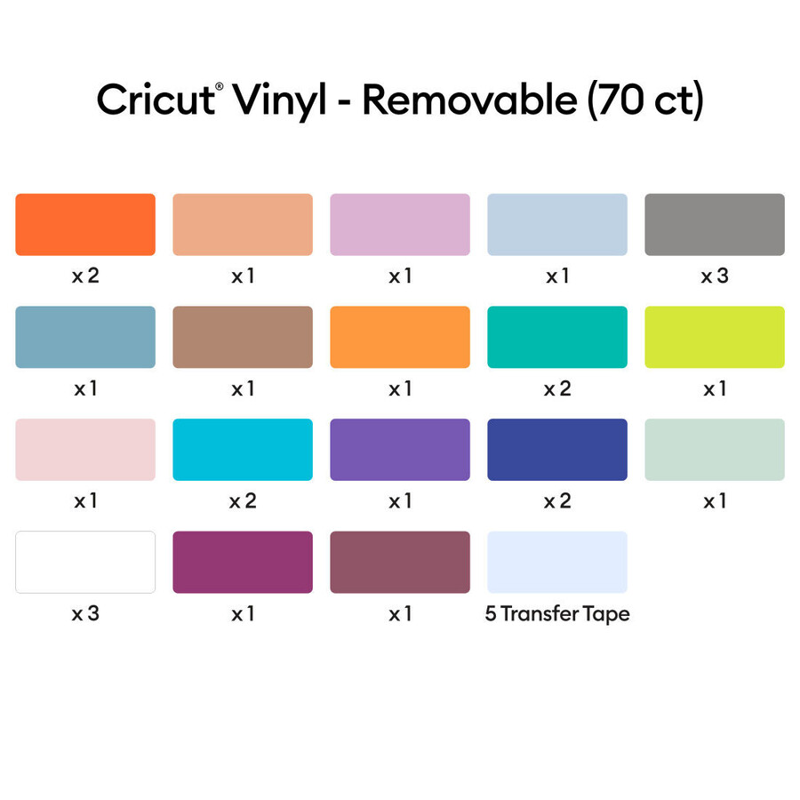 vinyl ultimate sampler - removable 70 ct