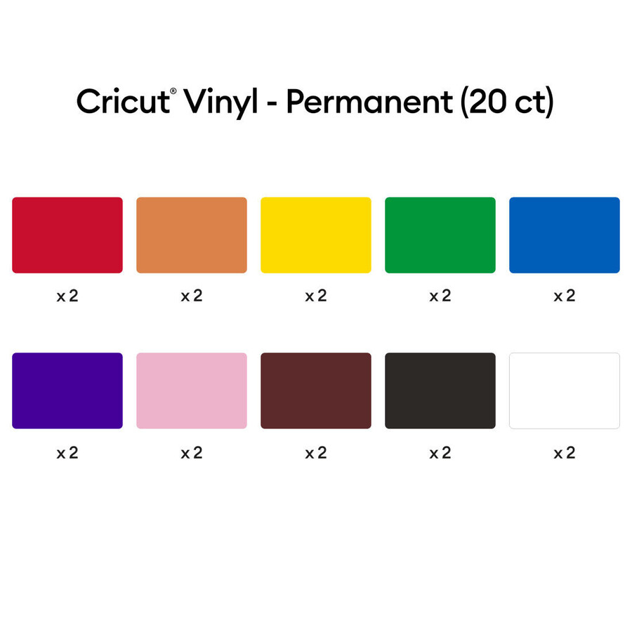 vinyl rainbow sampler - permanent 20 ct