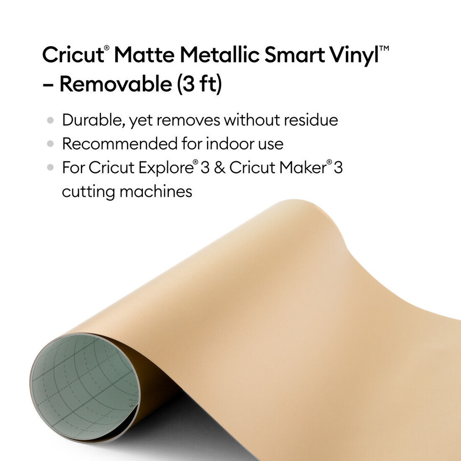 matte metallic smart vinyl – removable 3 ft