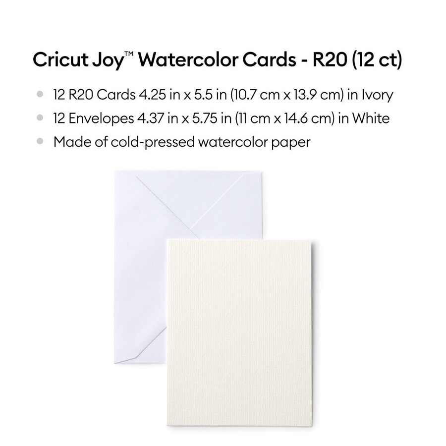 cricut joy watercolor cards – r20 12 ct