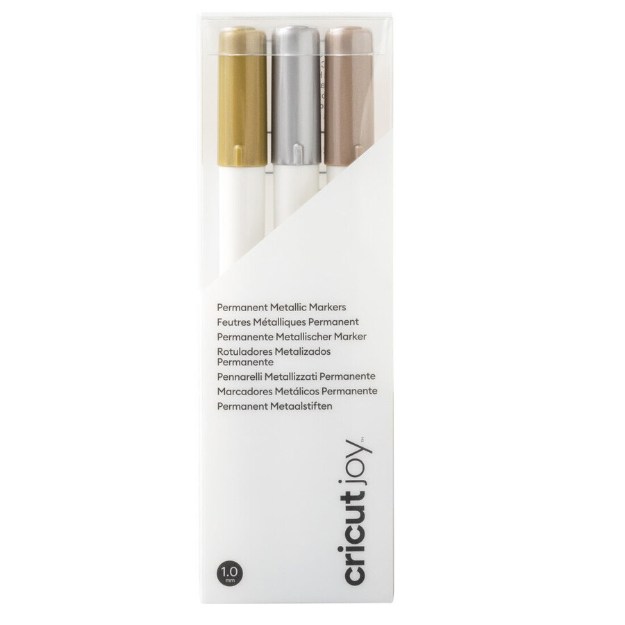 cricut joy permanent metallic markers 1.0 mm goldsilvercopper 3 ct