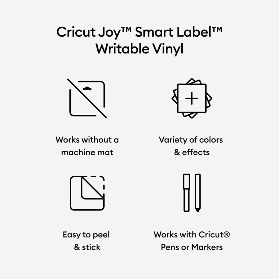cricut joy smart label writable vinyl – permanent