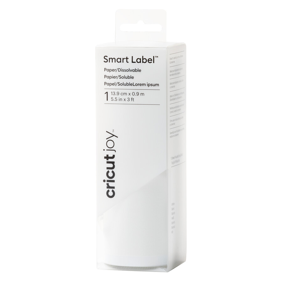 cricut joy smart label paper – dissolvable white
