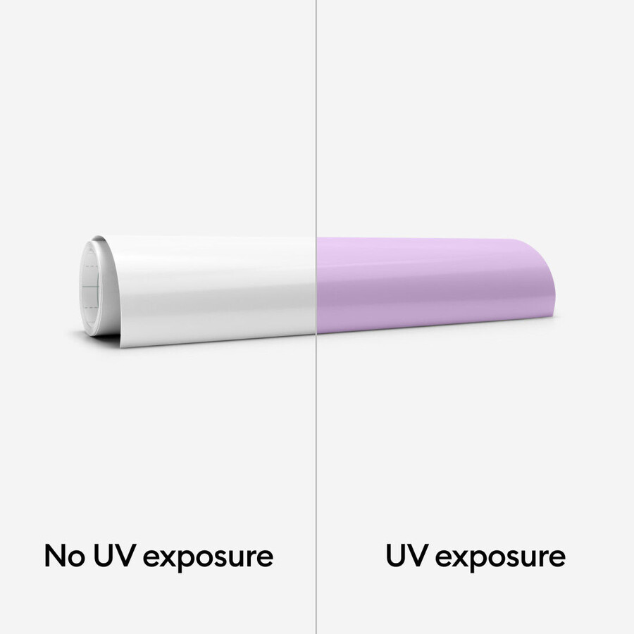 uv-activated color-changing iron-on white - violet