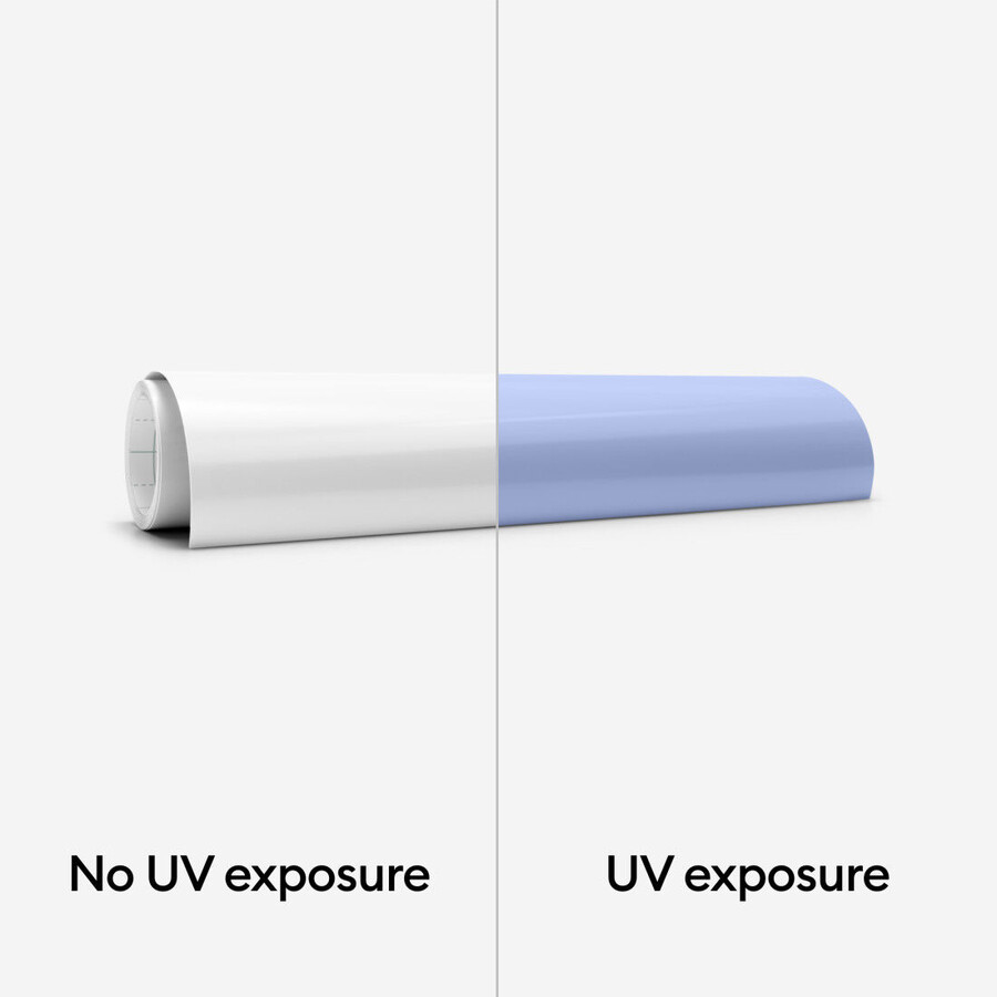 uv-activated color-changing iron-on white - blue