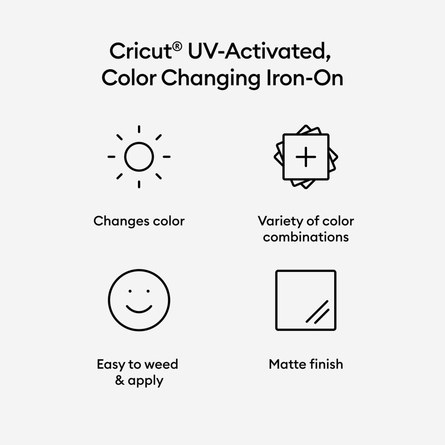 uv-activated color-changing iron-on white - yellow