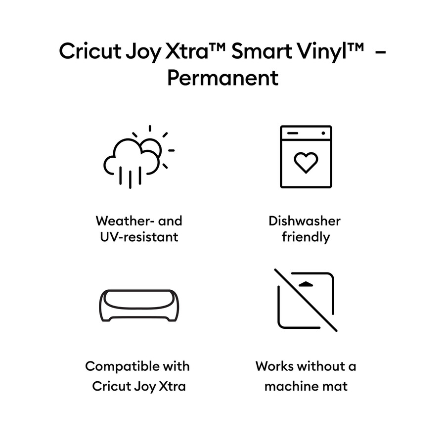 cricut joy xtra smart vinyl – permanent 3 ft