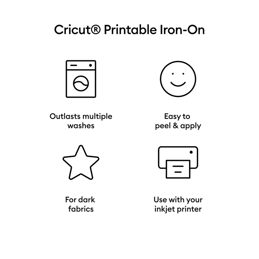 printable iron-on for dark fabrics - us letter 3 ct
