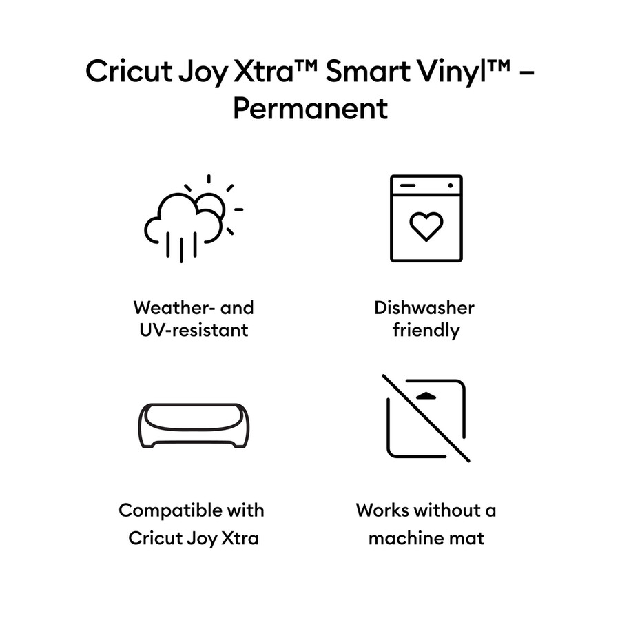 cricut joy xtra smart vinyl – permanent 20 ft