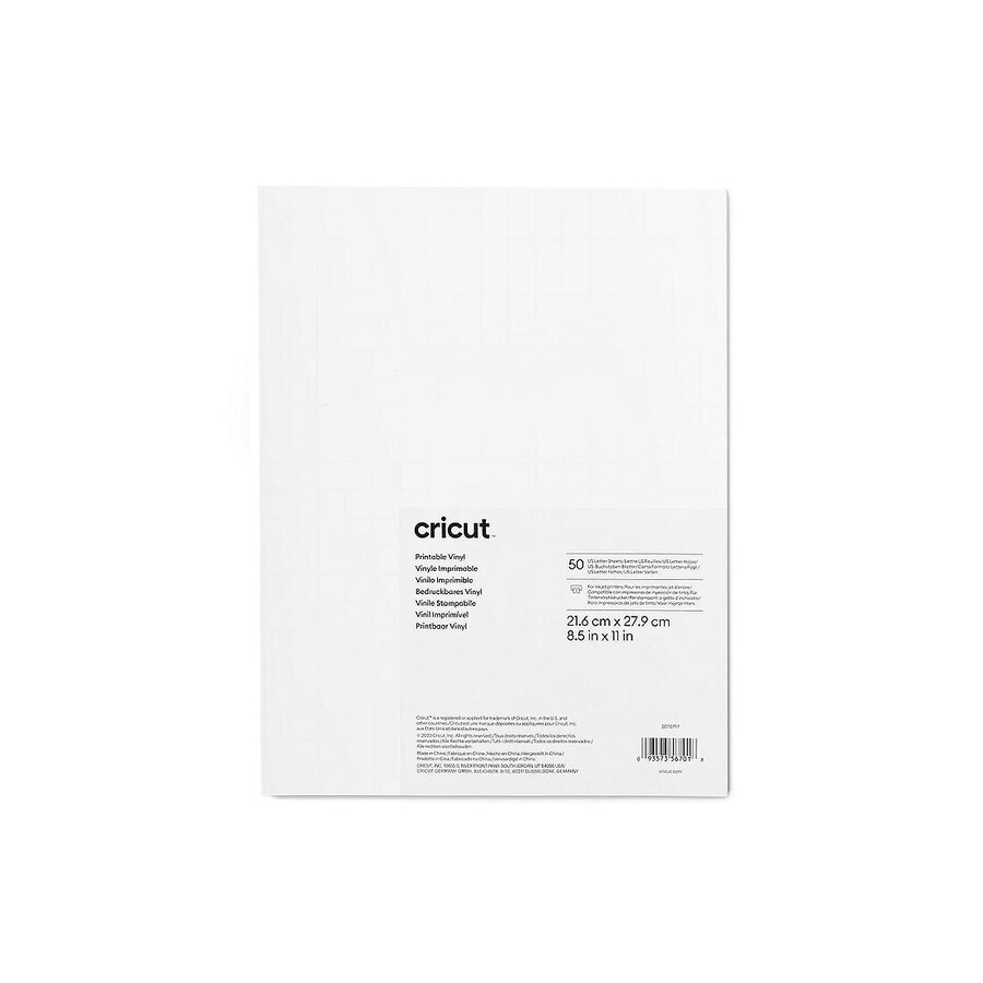 printable vinyl - us letter 50 ct