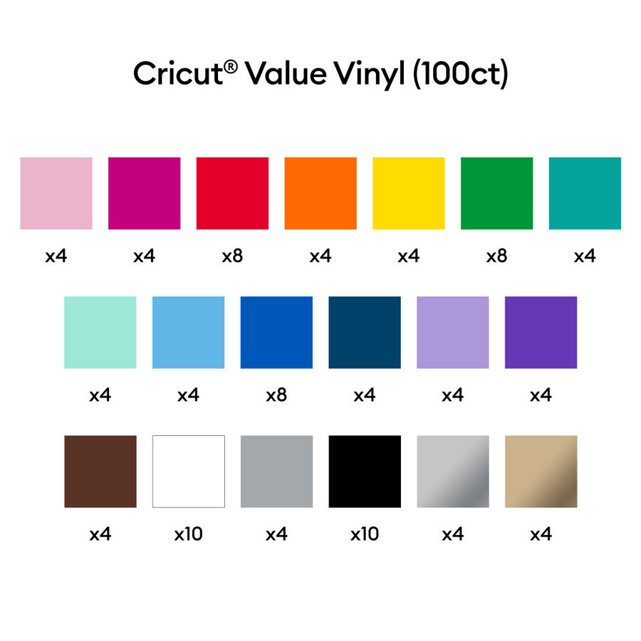 value vinyl rainbow sampler - permanent 100 ct