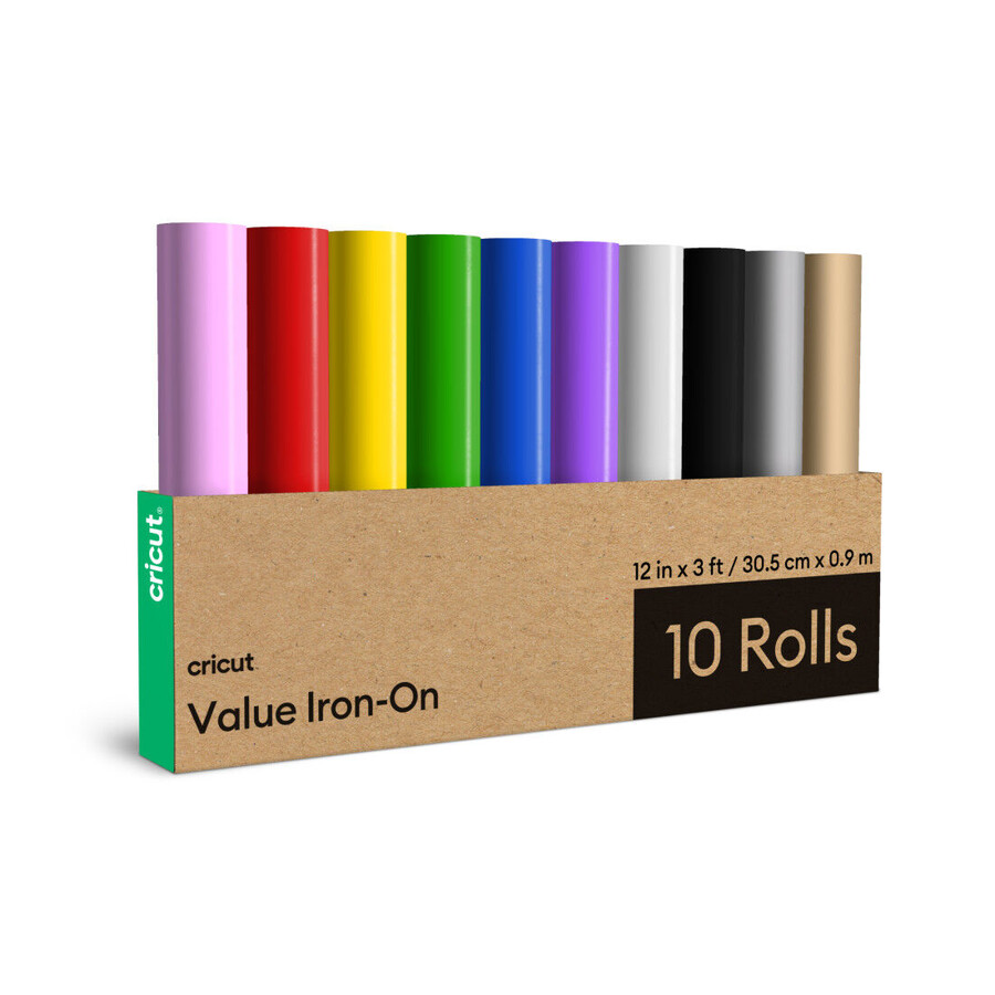 value iron-on rainbow sampler - 12 in x 3 ft 10 ct