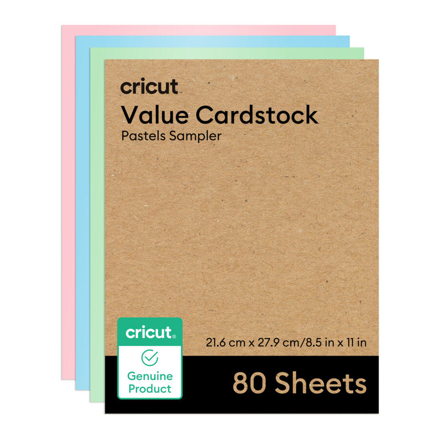value cardstock pastels sampler - 8.5 in x 11 in 80 ct