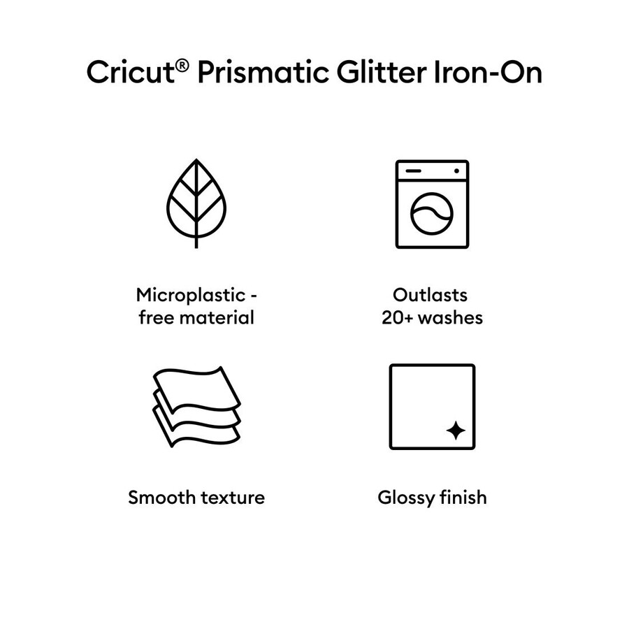 cricut joy xtra prismatic glitter smart iron-on 19 in