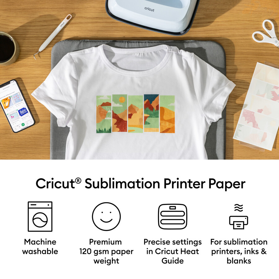 cricut sublimation printer paper - 8.5 in x 11 in 100 ct