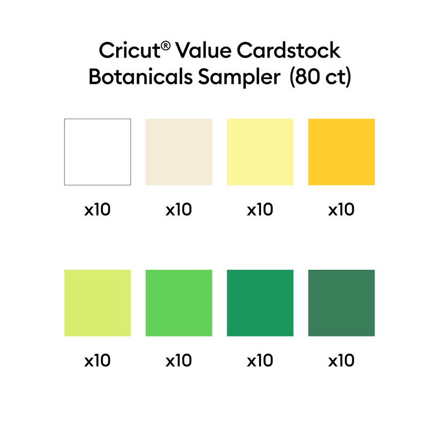 value cardstock botanicals sampler - 8.5 in x 11 in 80 ct