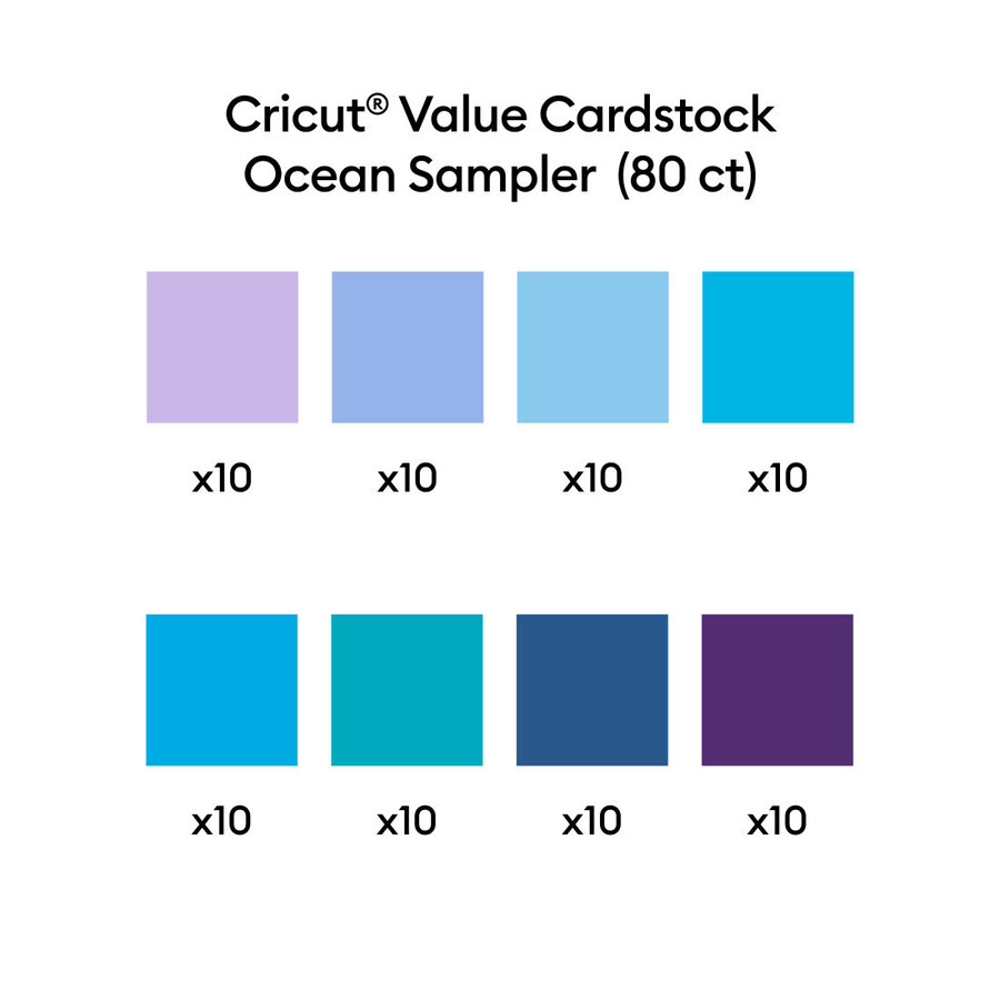 value cardstock ocean sampler - 8.5 in x 11 in 80 ct