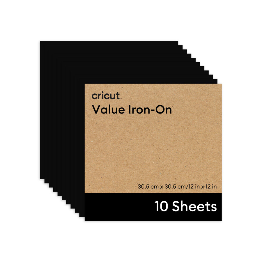 cricut value iron-on - 12 in x 12 in 10 ct