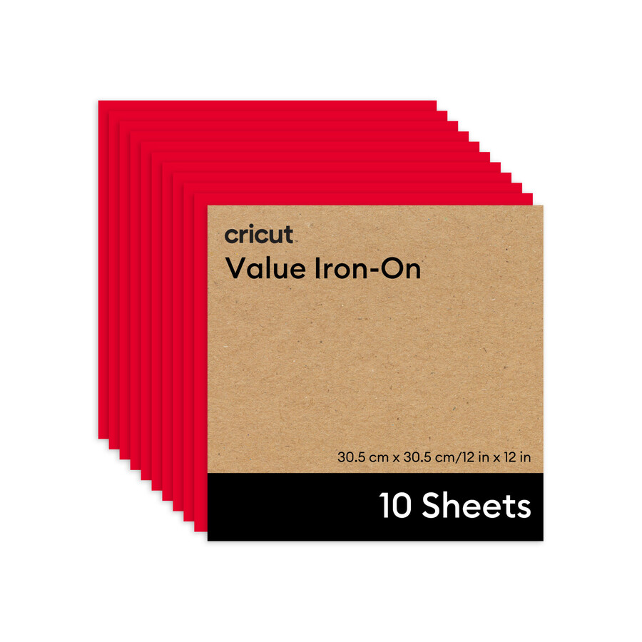 cricut value iron-on - 12 in x 12 in 10 ct