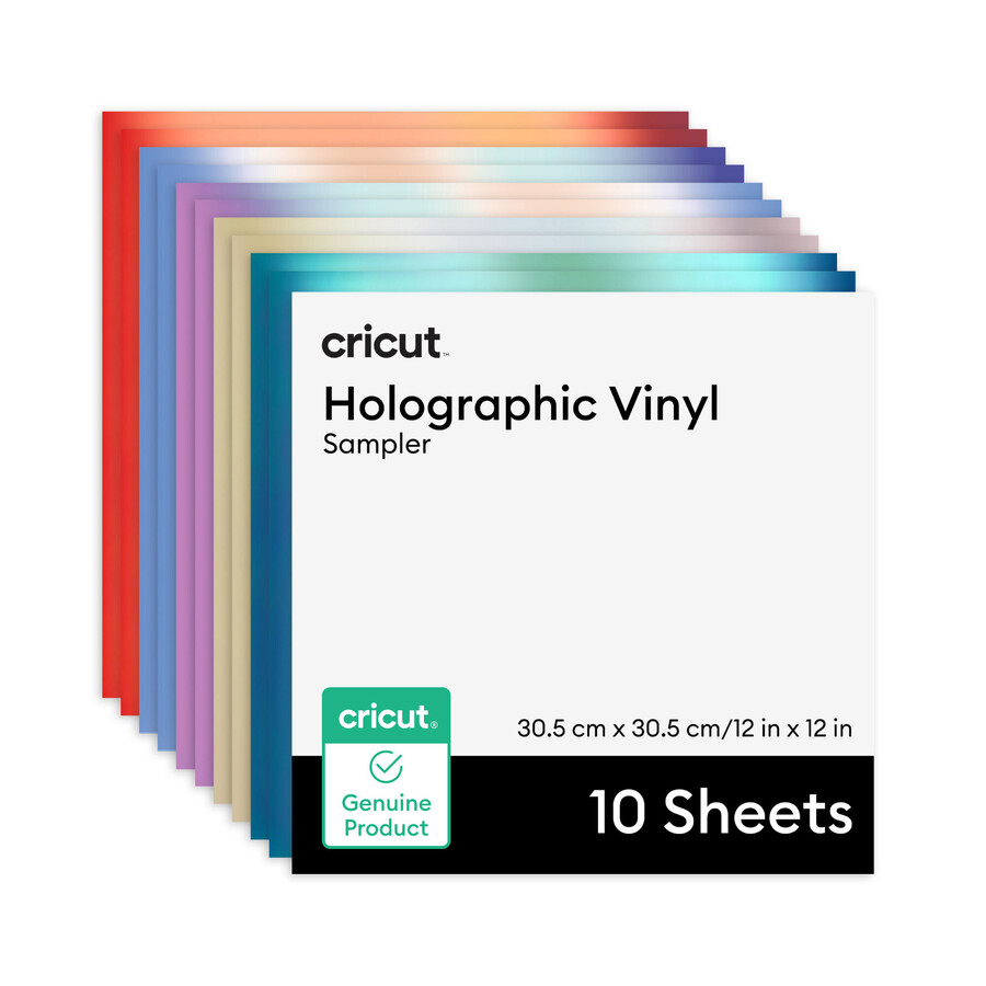 cricut holographic vinyl – permanent mythical sampler - 12 in x 12 in 10 ct