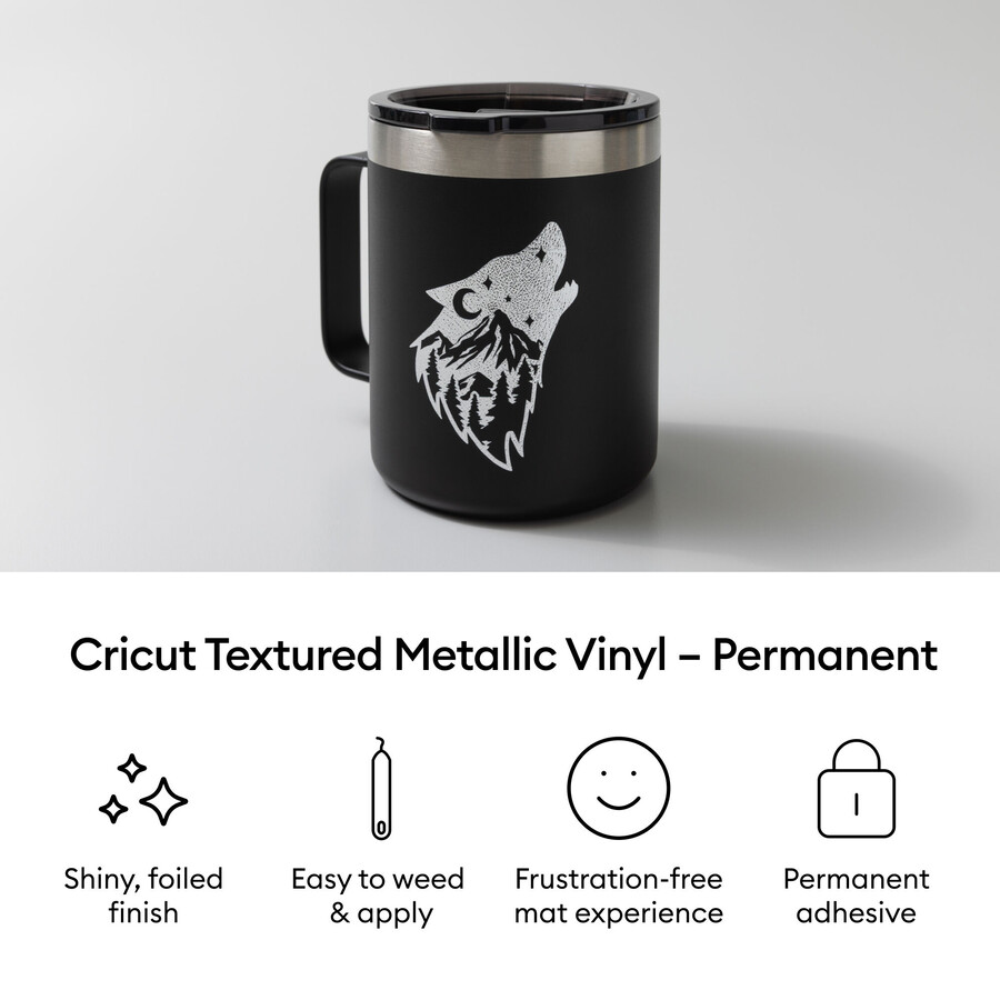 cricut textured metallic vinyl – permanent luxe sampler - 12 in x 12 in 6 ct