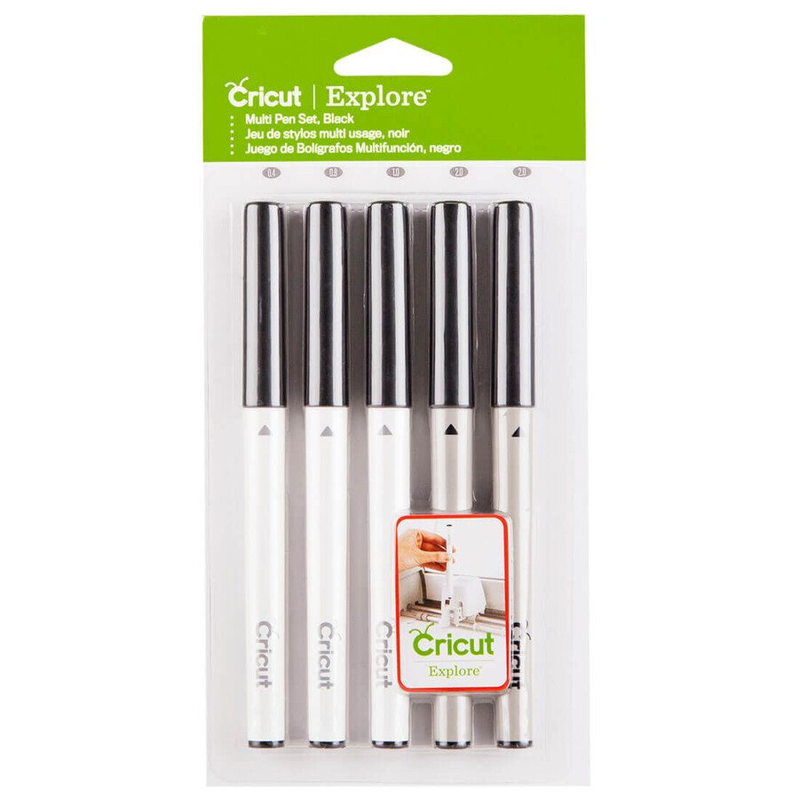multi pen set black 5 ct.