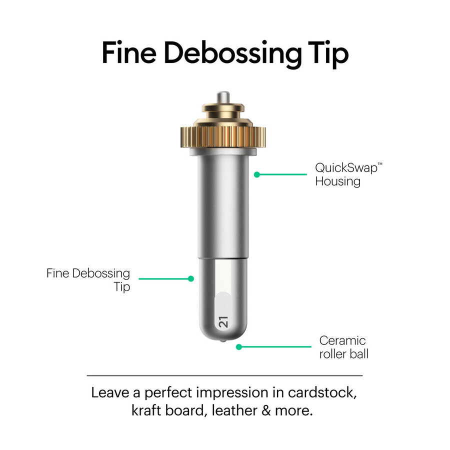 debossing tip fine