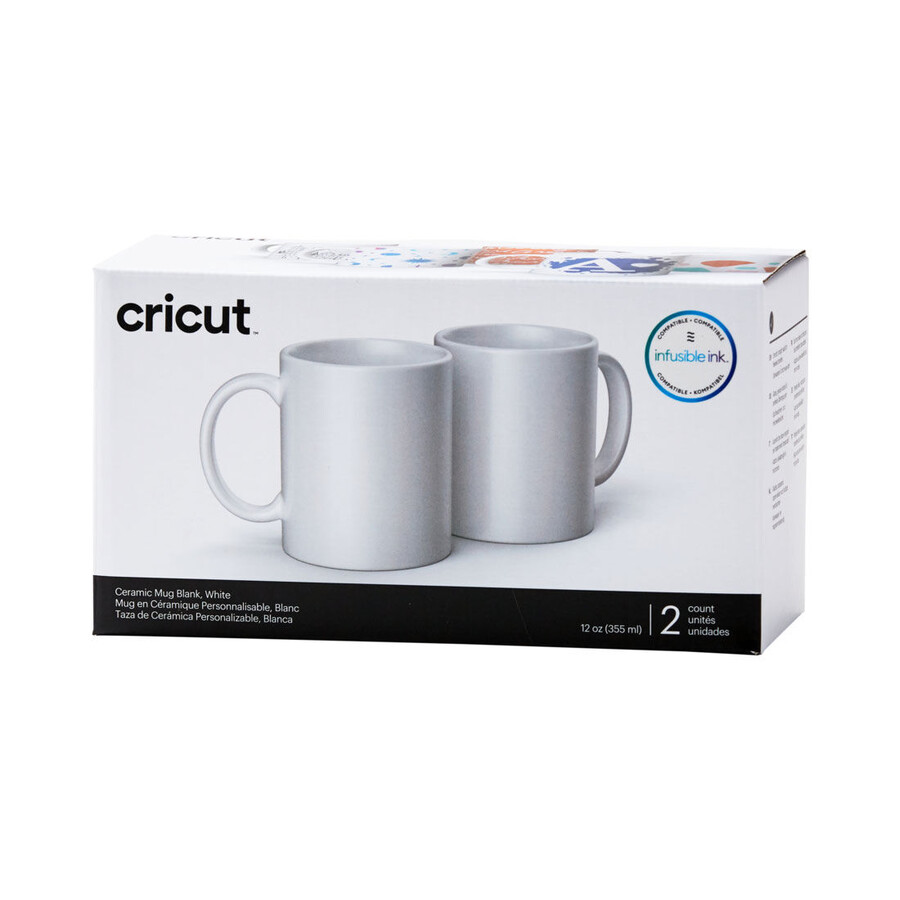 ceramic mug blank white - 12 oz340 ml 2 ct