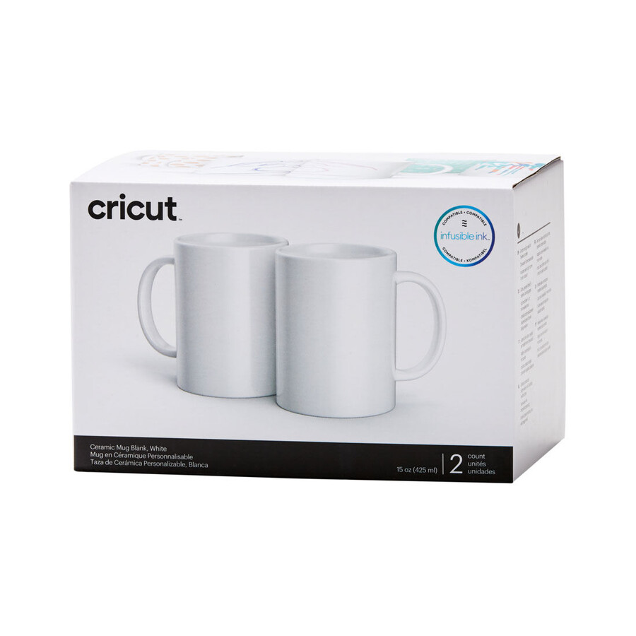 ceramic mug blank white - 15 oz425 ml 2 ct