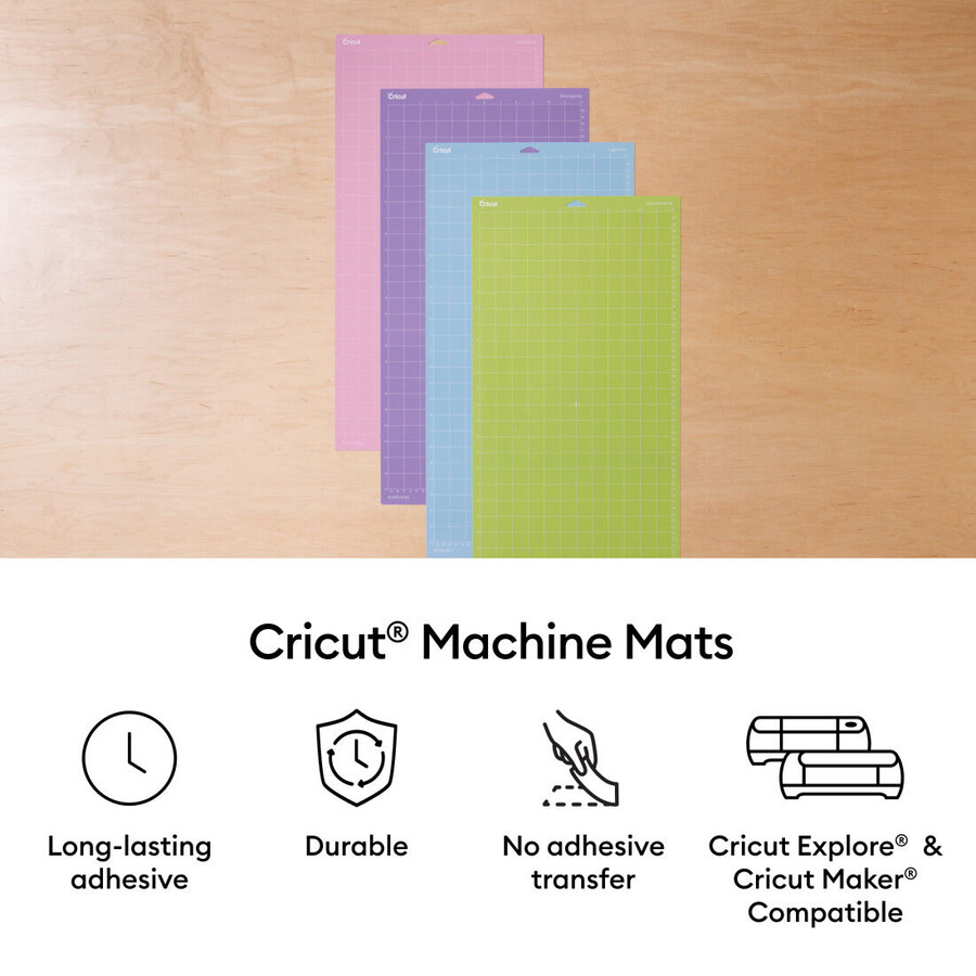 cricut machine mat variety pack - 12 in x 24 in 4 ct