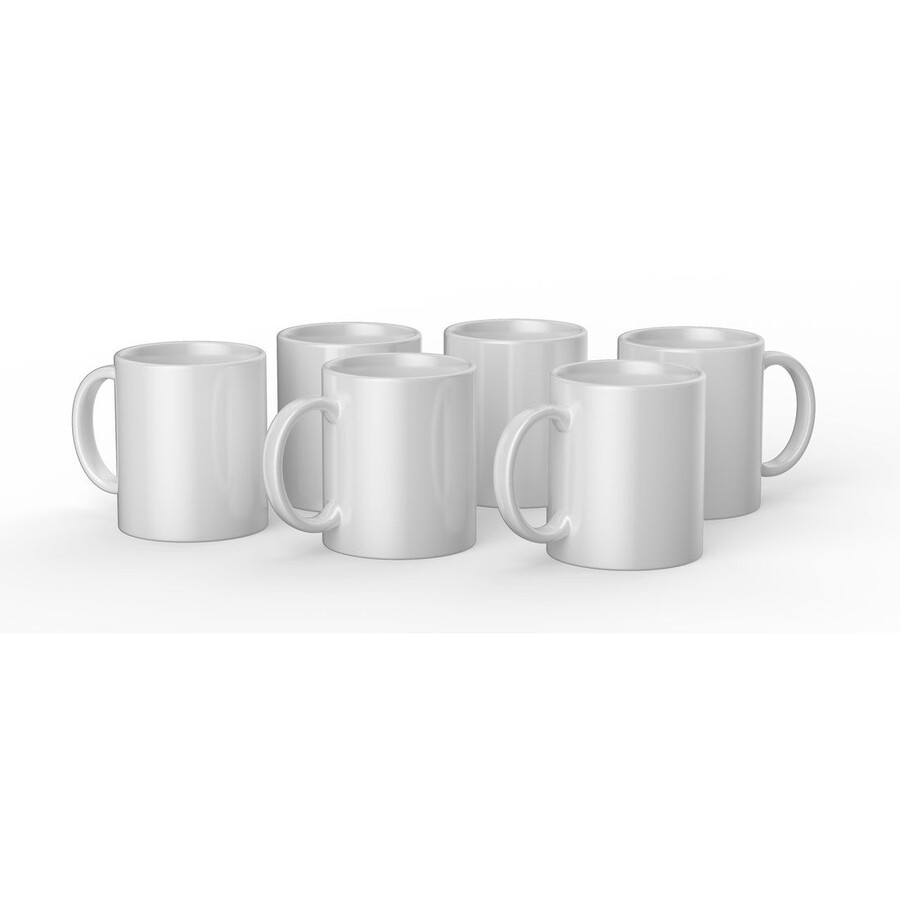 ceramic mug blank white - 12 oz340 ml 6 ct