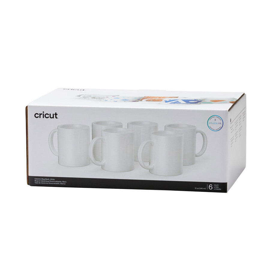ceramic mug blank white - 12 oz340 ml 6 ct